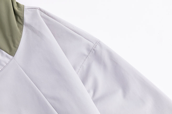 Storm-proof hood of the mountaineering assault suit in wind tunnel

