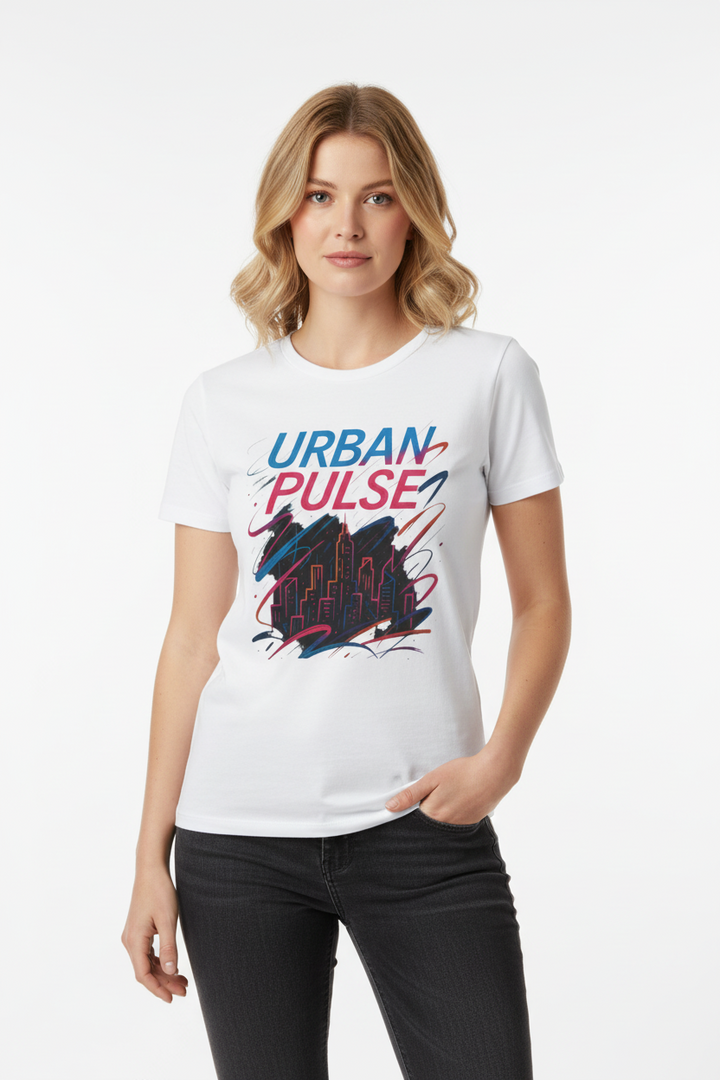 Urban cotton t-shirt front view minimal design