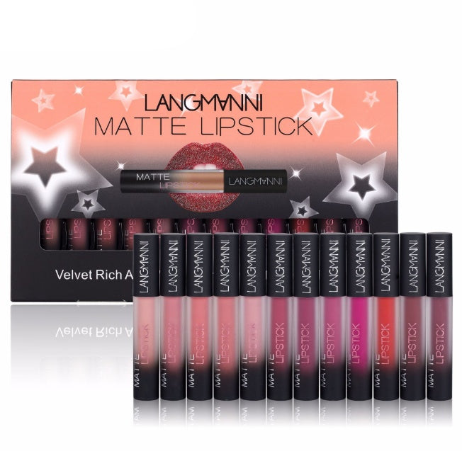 Studio Matte Lipstick Waterproof Long-lasting – high pigment, soft-velvet finish