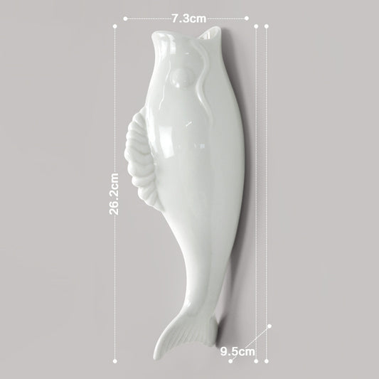 Stylish Ceramic Goldfish Mural Vase for Living Room Accent

