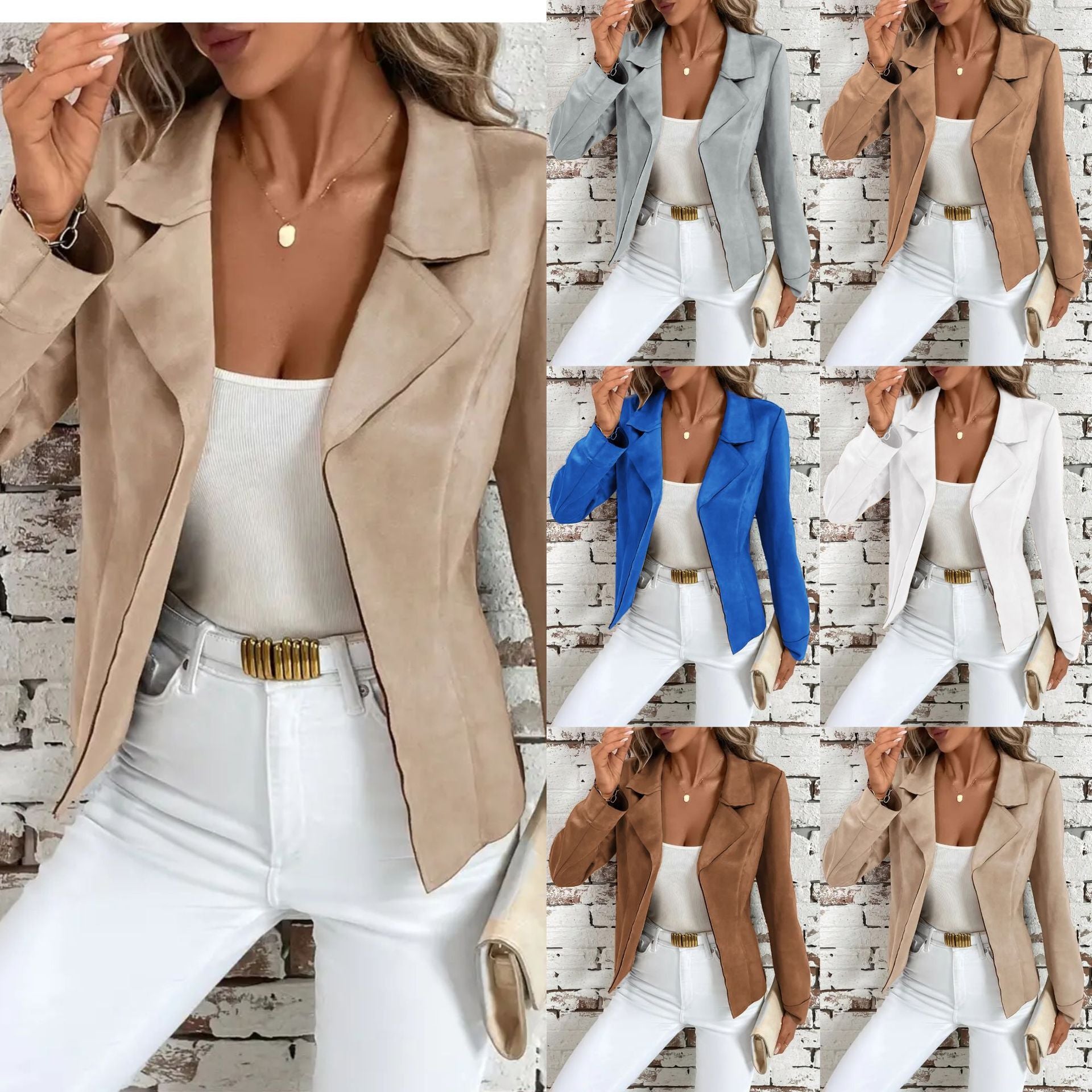 Stylish Slim-Fit Women’s Jacket in White – Timeless Elegance

