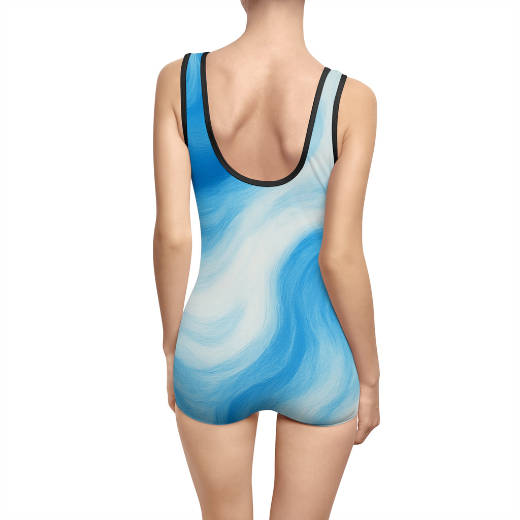 Stylish one-piece for summer vacations and tropical getaways

