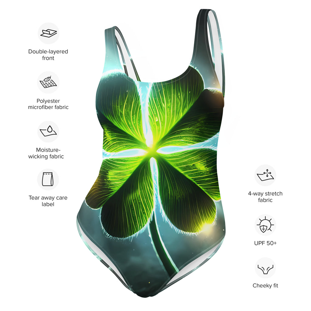 Stylish one-piece swimsuit made from 82% polyester, 18% spandex


