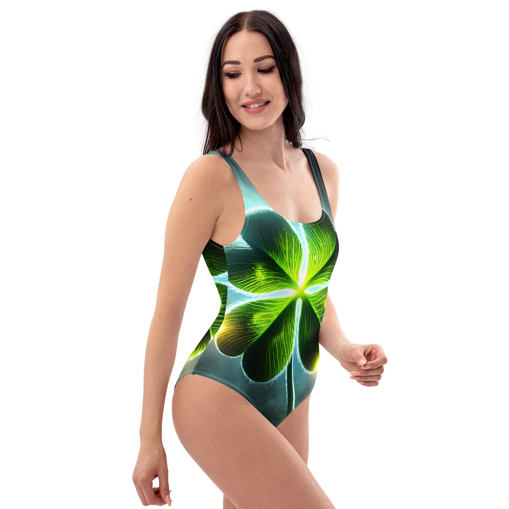 Swim-ready cheeky-fit one-piece swimsuit in black

