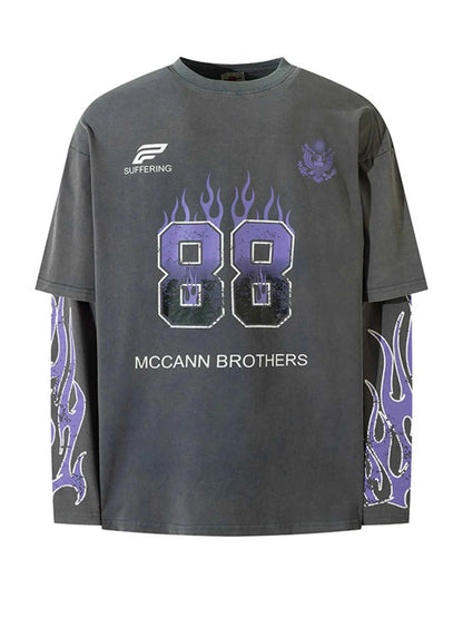 Men’s Number 88 Round Neck Tee Comfortable Stretch Tee