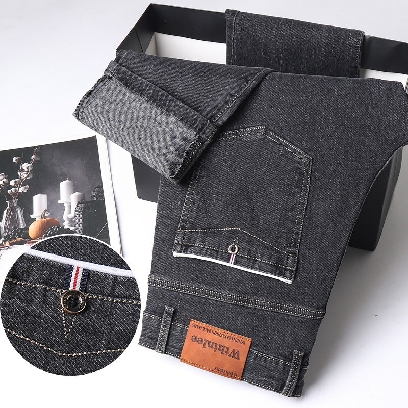 Thickened Loose Fit Jeans for Men – Ideal for Cold Days

