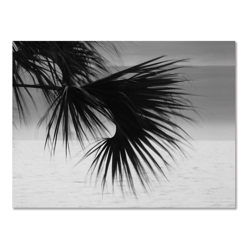 Timeless Coastal Wall Print – Nordic Black & White Surf Decor

