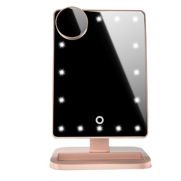 Touch Screen Makeup Mirror – 10X magnifying close-up for eyeliner, brows, lashes
