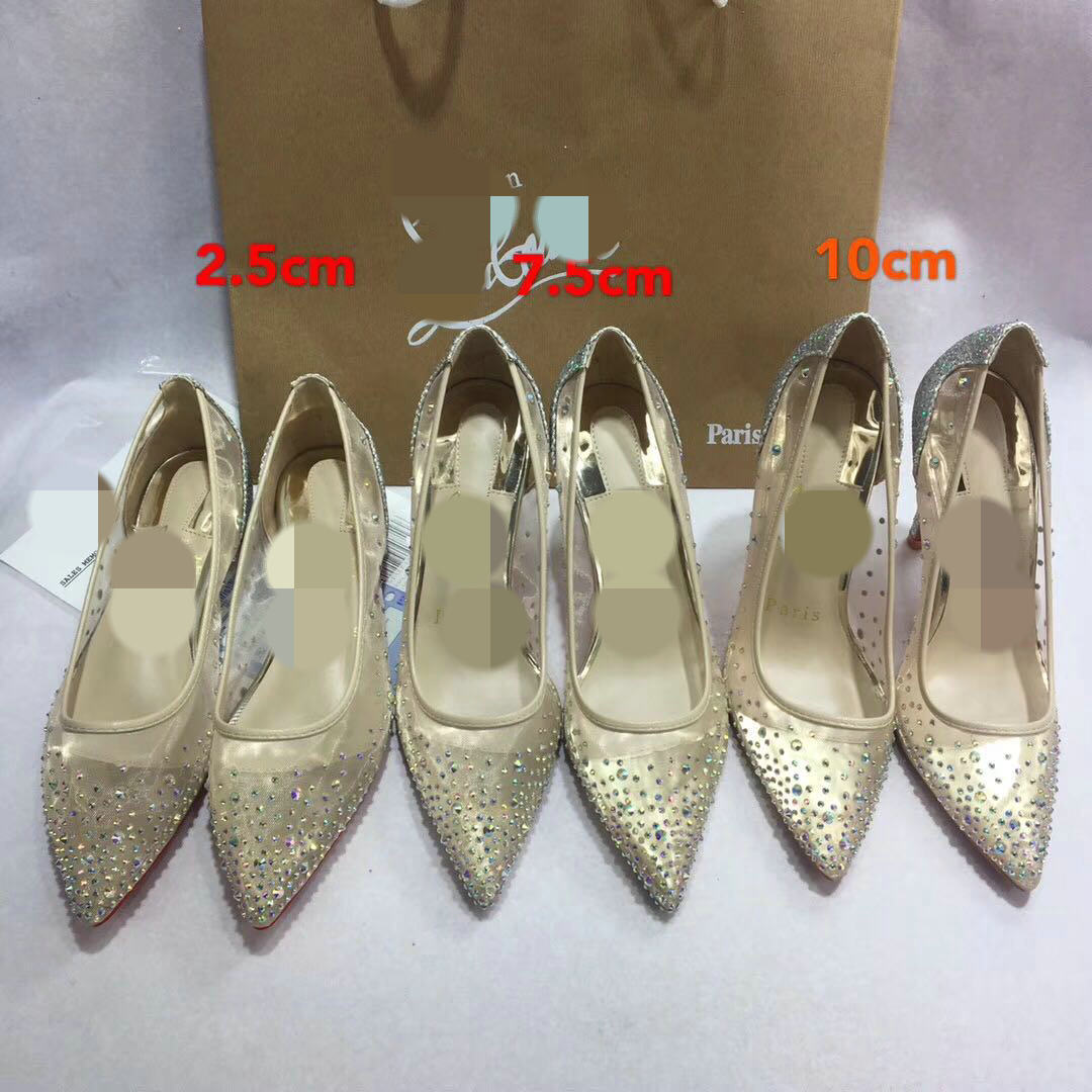Transparent vamp on rhinestone mesh heels – princess vibe, rhinestone mesh heels with crystal shimmer