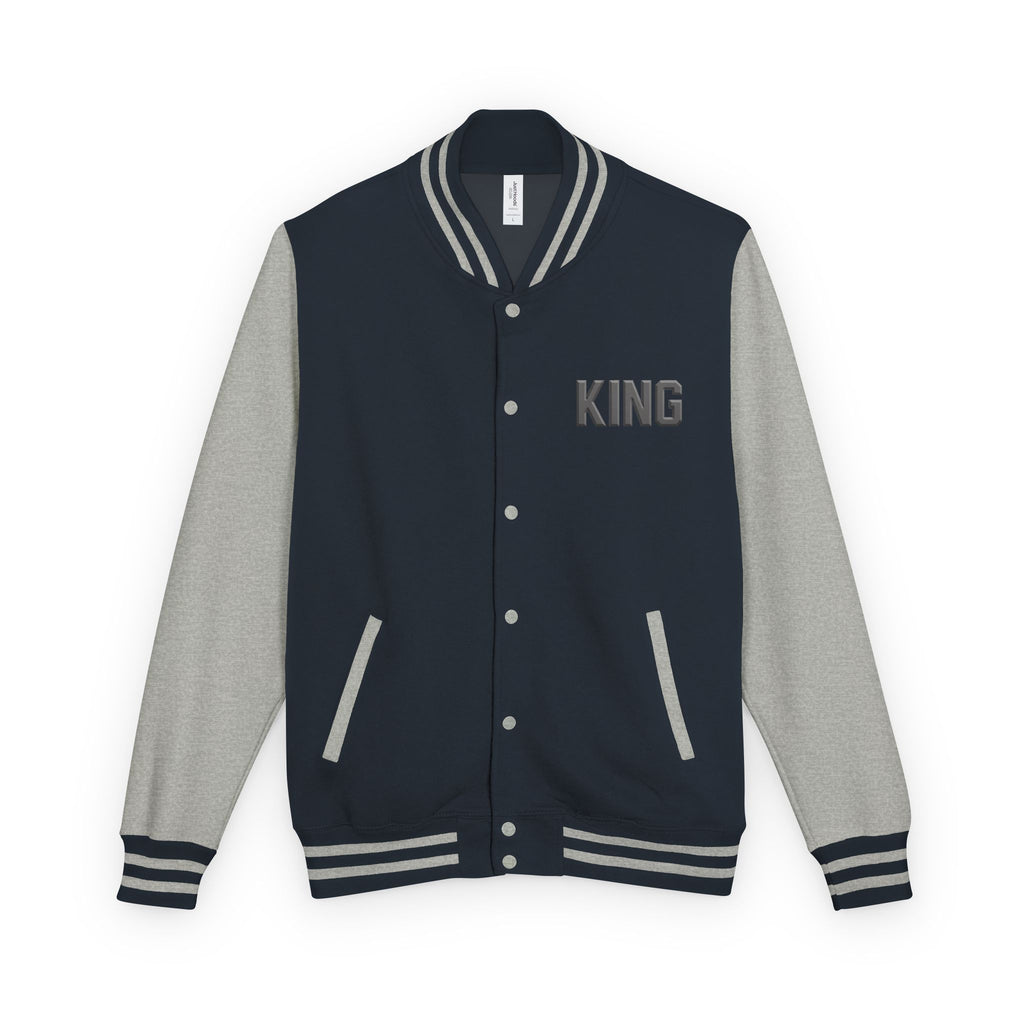 Unisex retro-style KING jacket with ribbed hem

