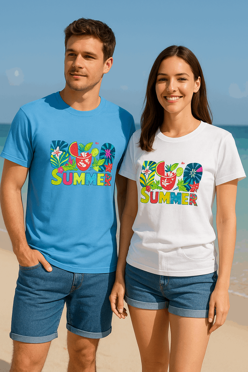 Tropical Vibes T-Shirt – Summer Style for Every Party www.PrintOne1.com