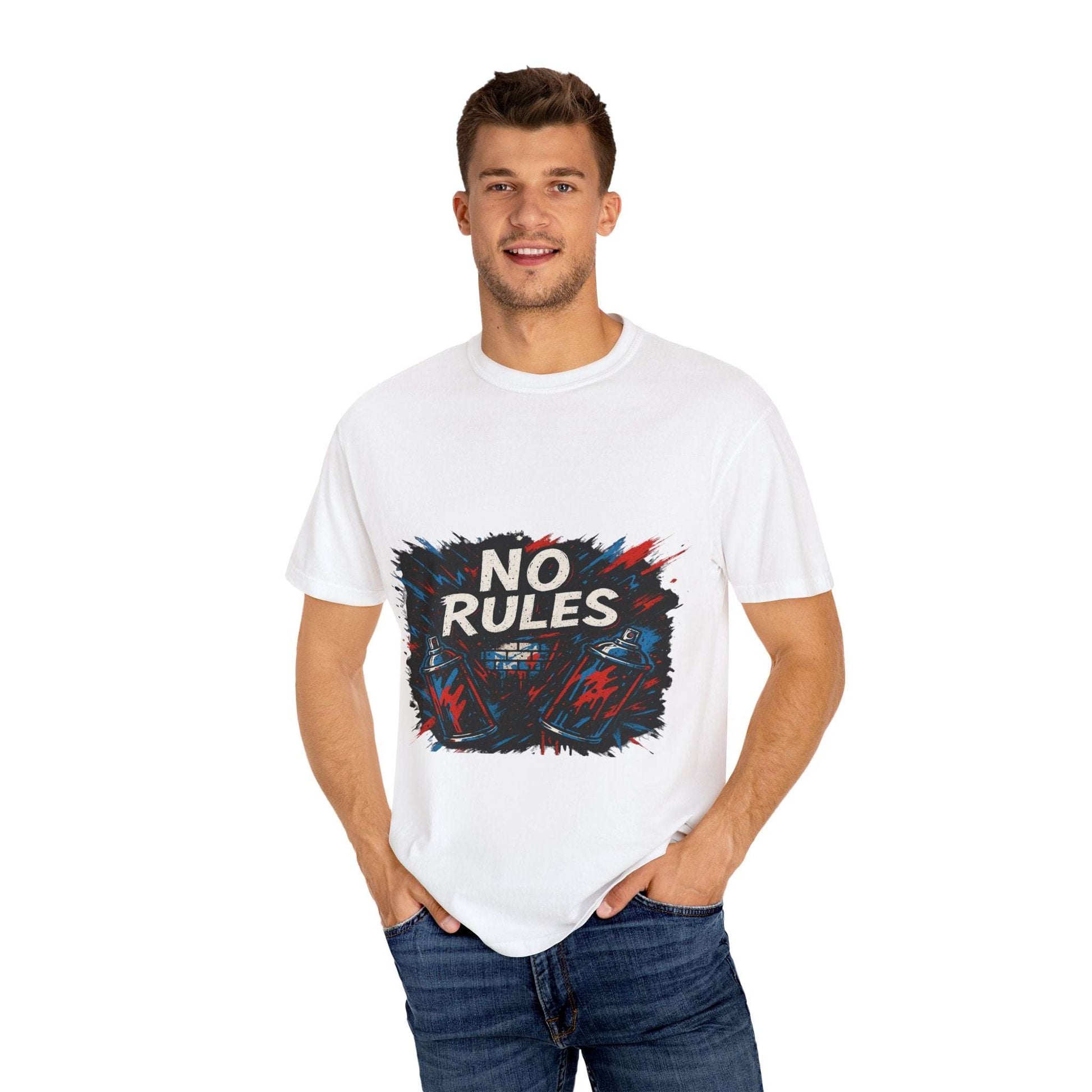 No Rules Graphic Tee – Unisex Shirt for Bold Expression www.PrintOne1.com