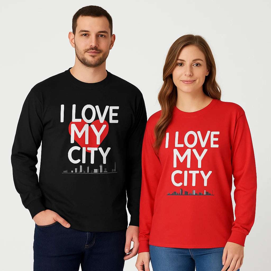 Eco-friendly cotton long sleeve t-shirt styled for casual comfort.

