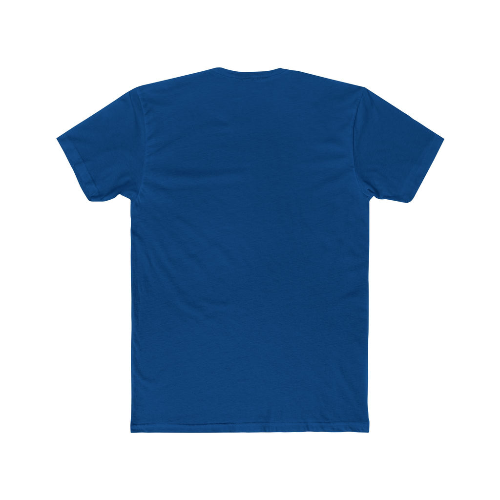 Unisex Cotton Crew Tee – Couple Look: Woman in Pink, Man in Blue, Print-Ready
