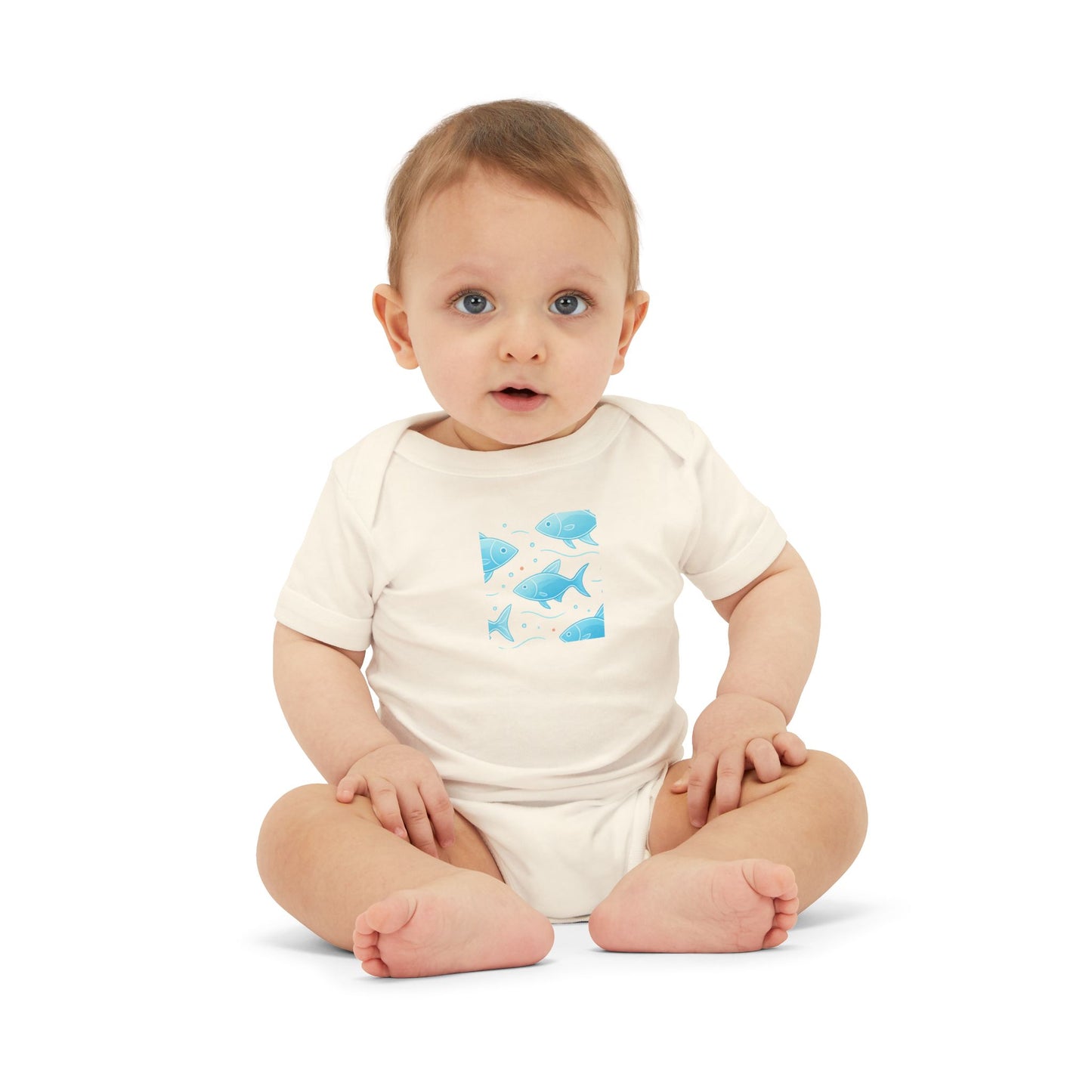 Unisex Ocean Baby Bodysuit – Everyday Comfort, Tear-Away Tag

