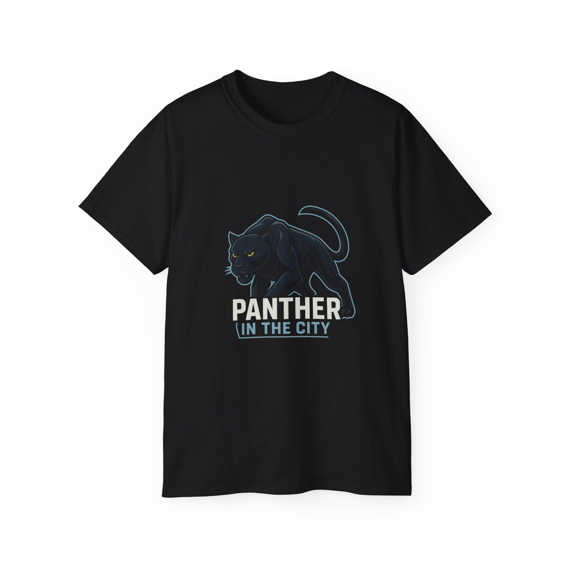 Urban fashion graphic tee with Panther in the City print for bold look


