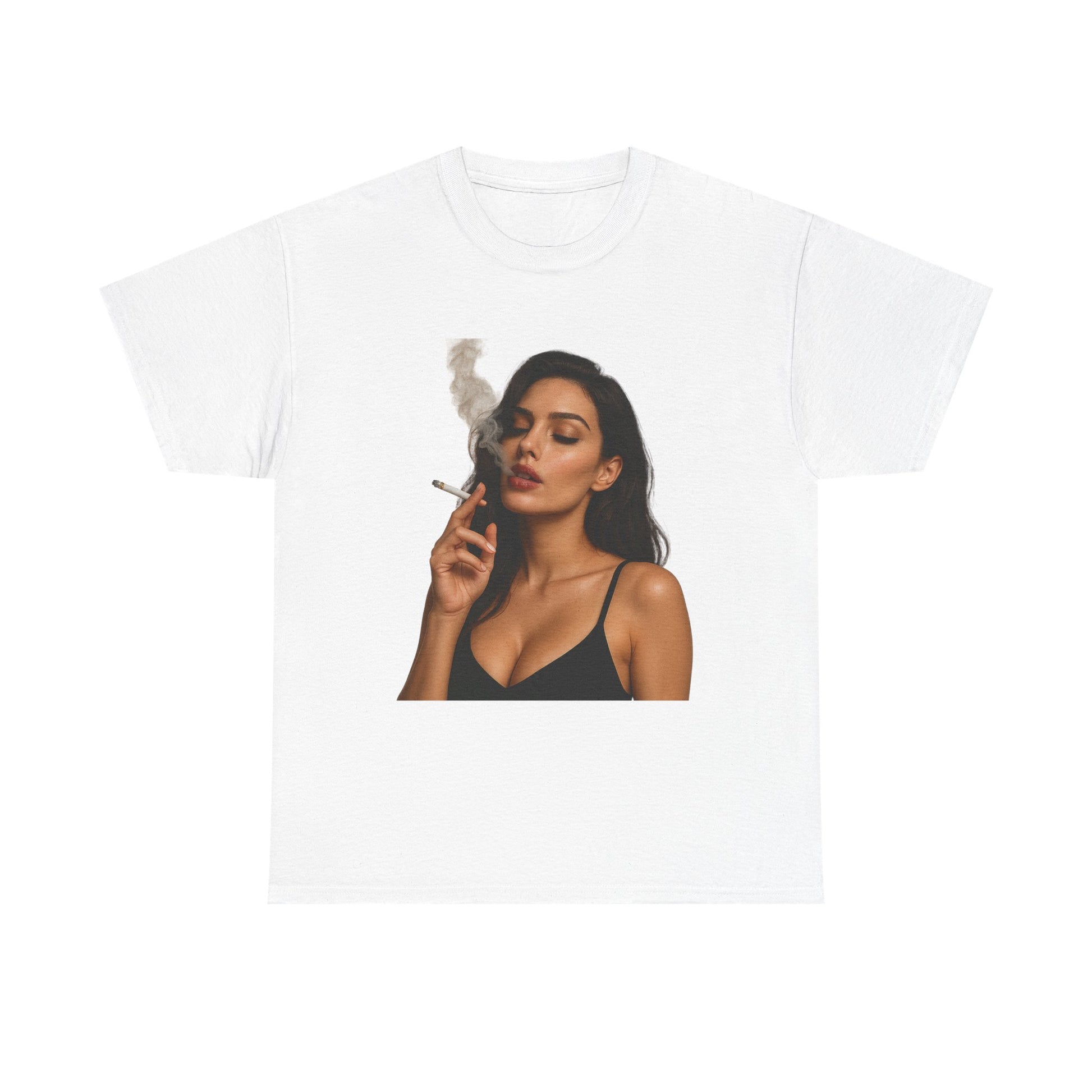 Back view of t-shirt showcasing seamless tubular design

