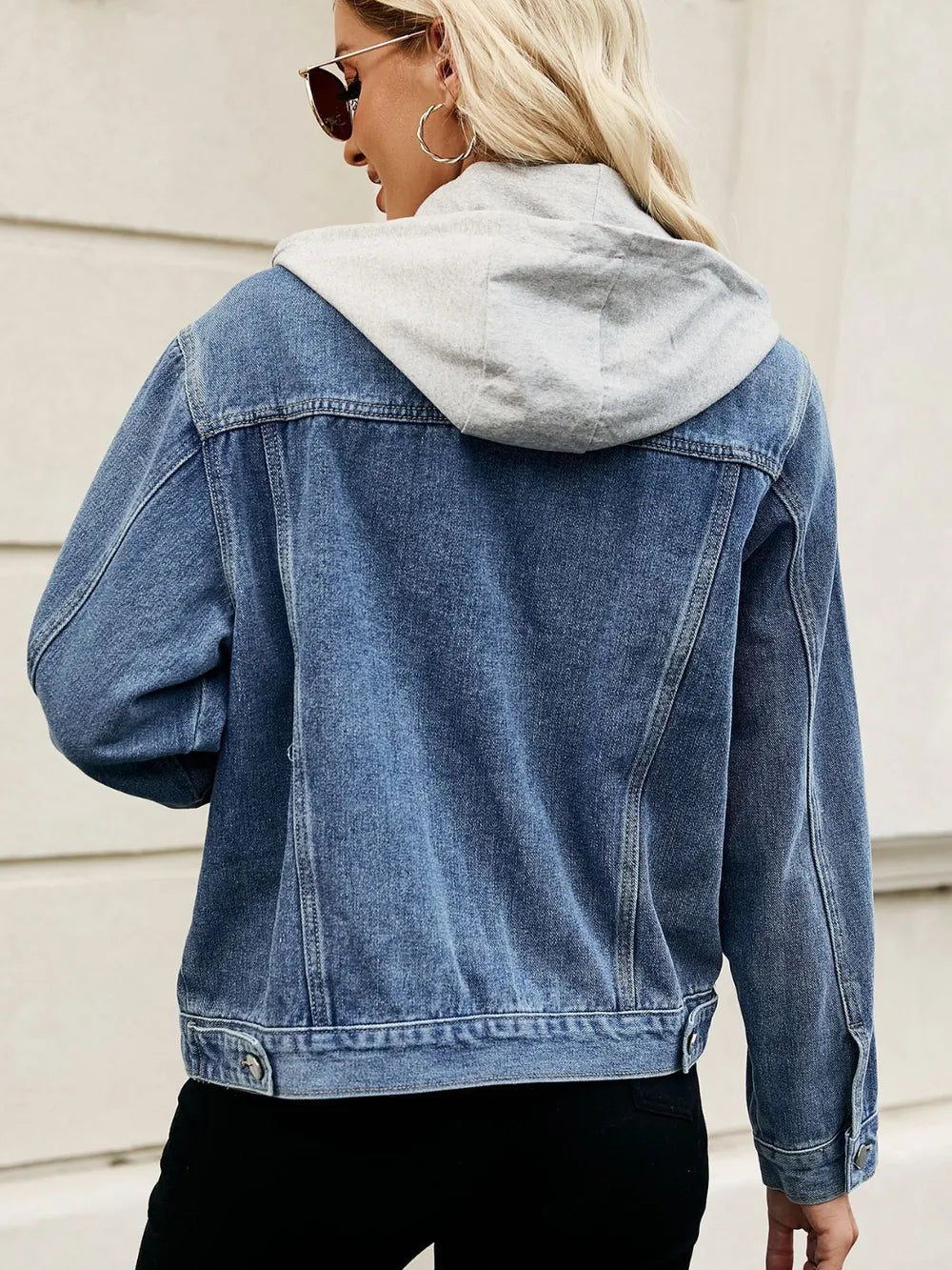 Urban-ready denim jacket, perfect for transitioning seasons.

