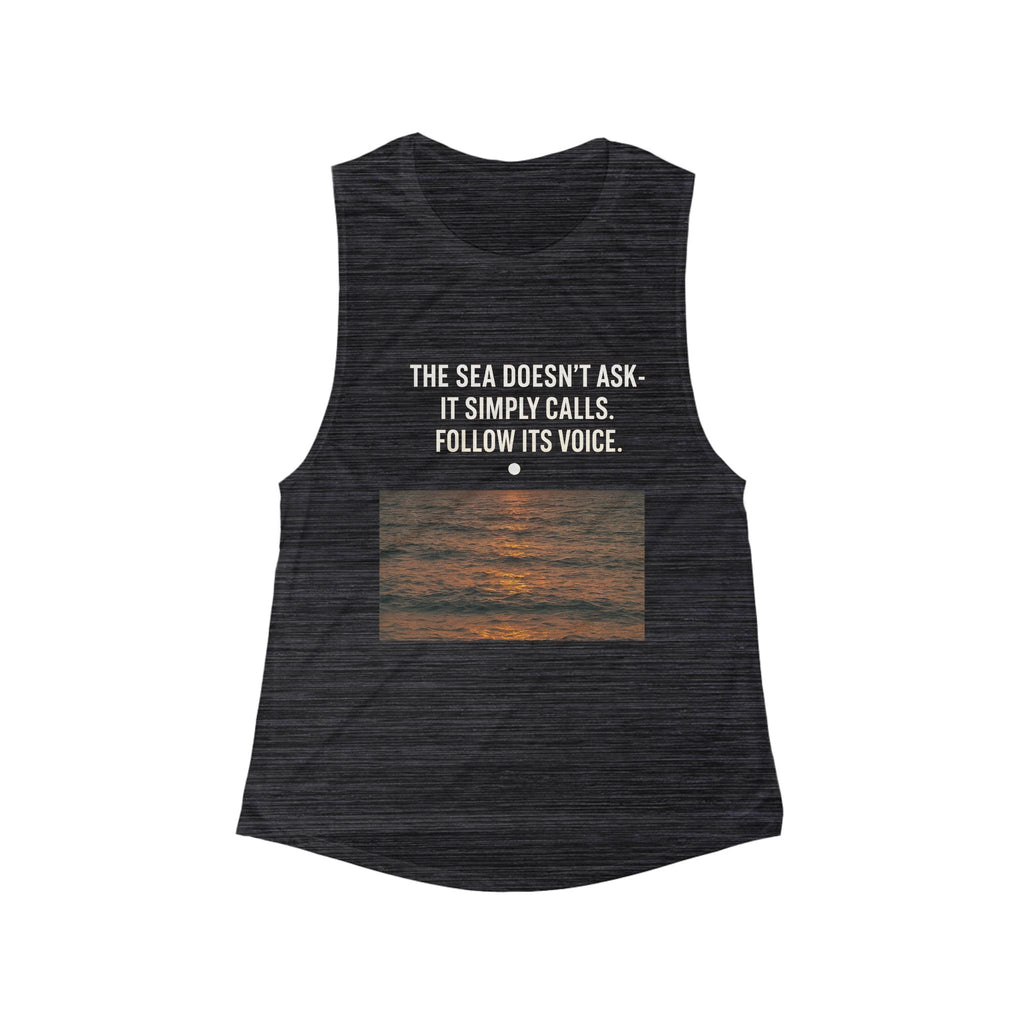 Vacation-ready muscle tank with ocean design – gift it or wear it daily.

