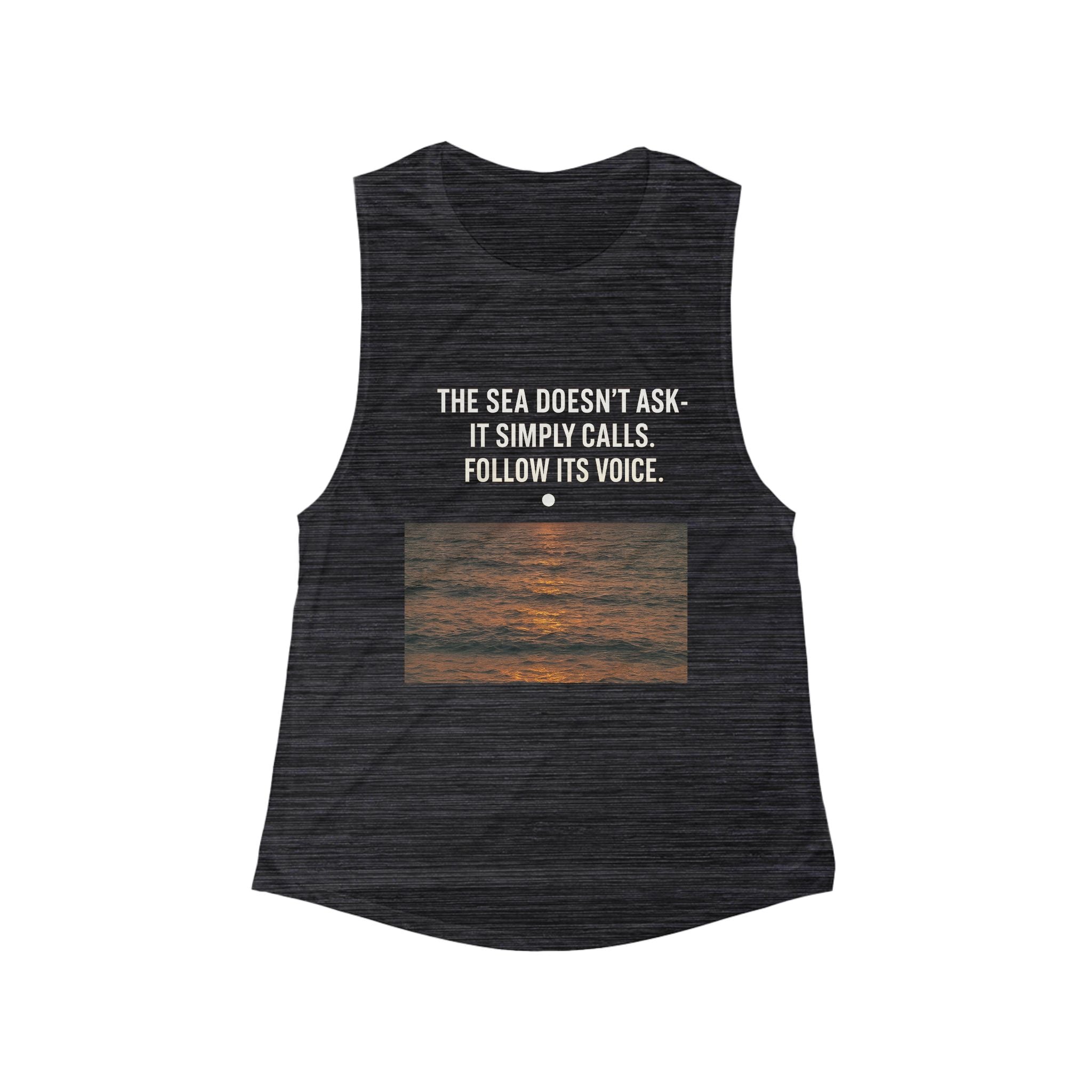 Vacation-ready muscle tank with ocean design – gift it or wear it daily.

