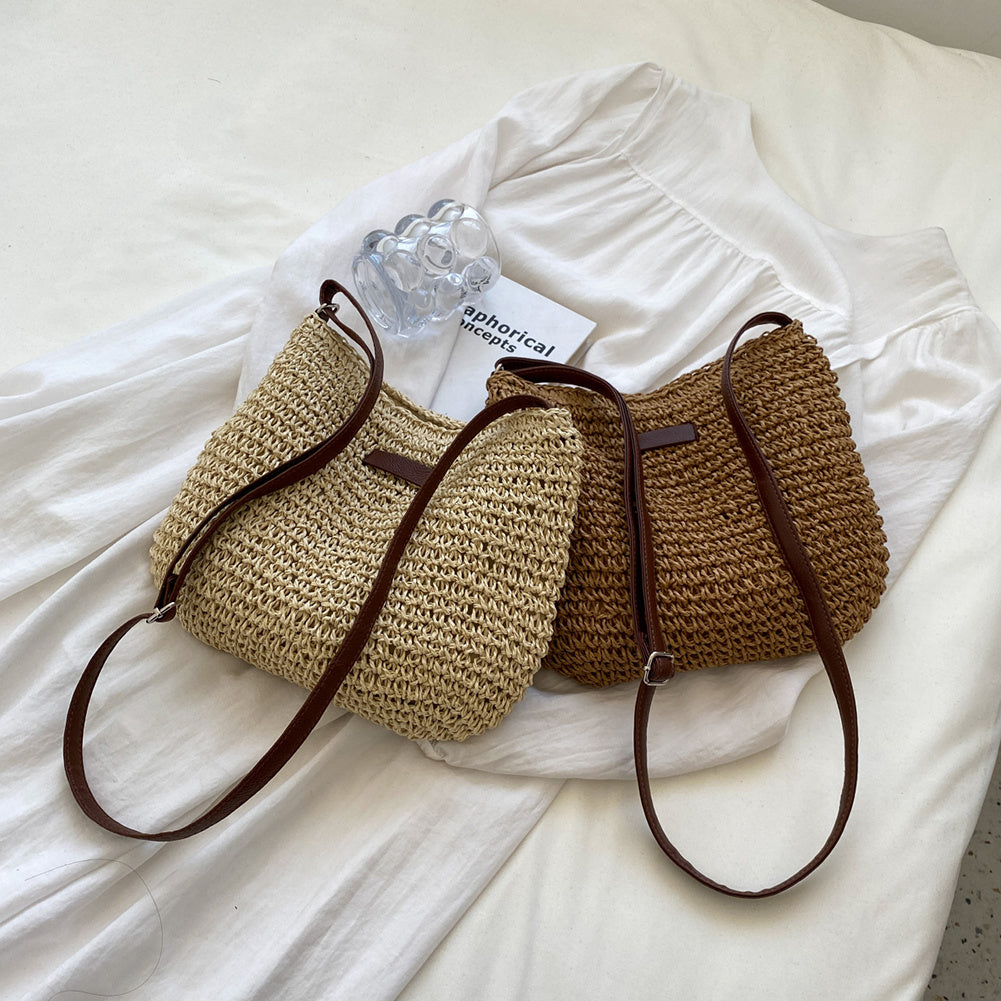 Vacation straw tote – medium size for phone, wallet, shades