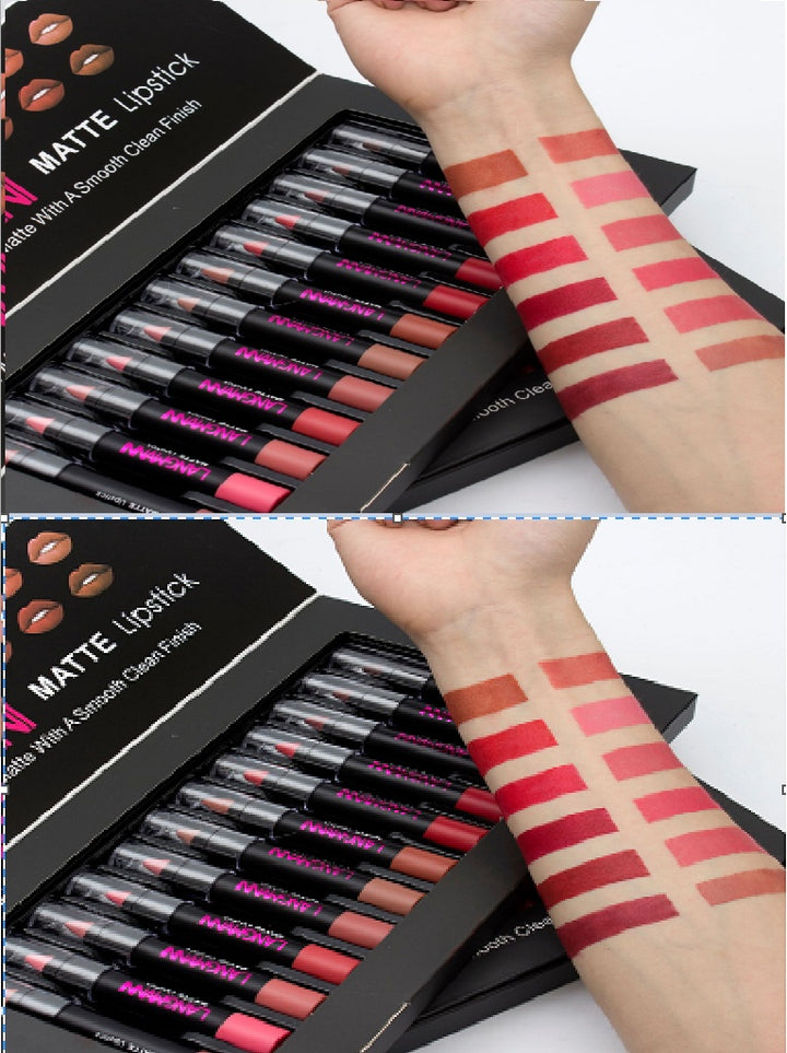 Matte Lipstick Waterproof Long-lasting – 12-Color Set