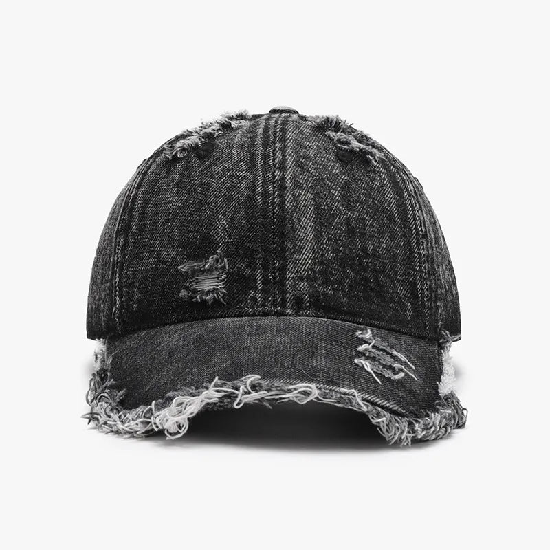 Versatile styling Distressed Cotton Baseball Cap matched with a summer dress