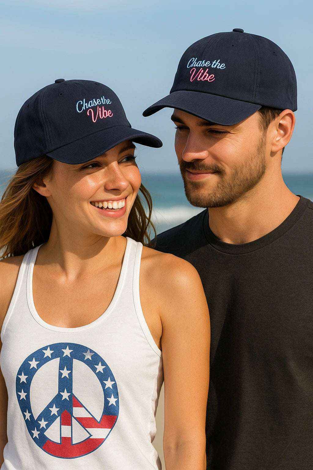 Side view of low-profile six-panel cotton corduroy hat

