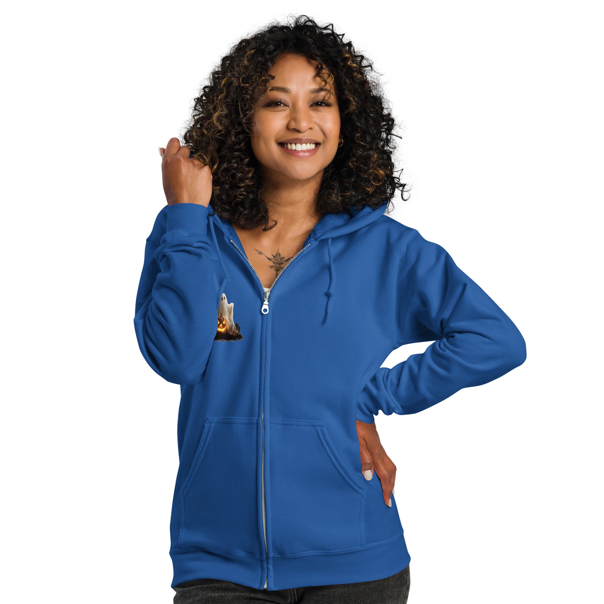 Warm and Casual Unisex Fleece Zip Hoodie

