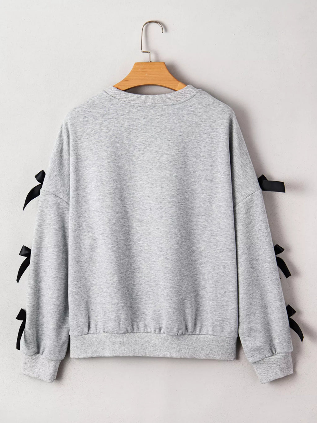Weekend Cozy – Christmas Trees Bow Sweatshirt Layered Fit