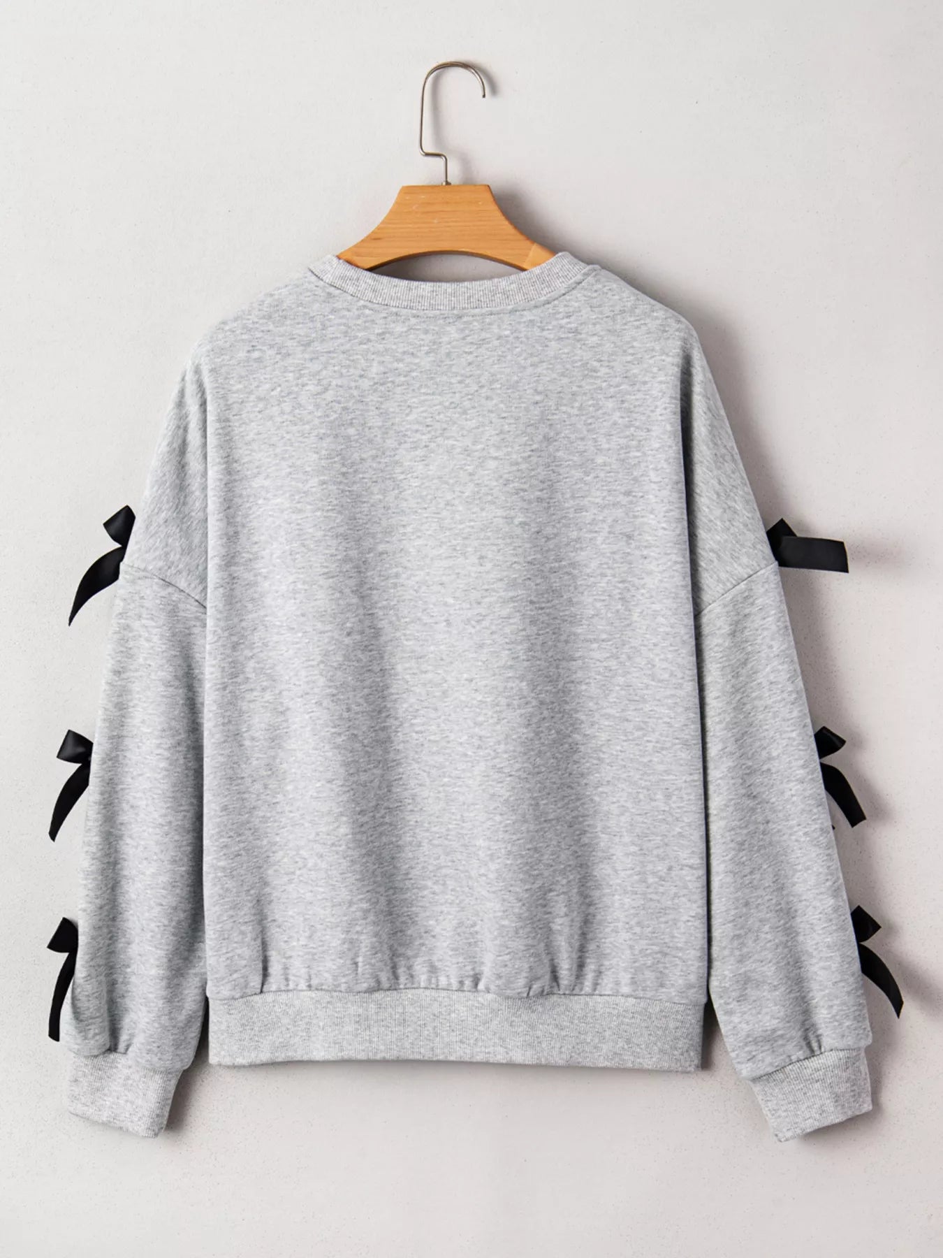 Weekend Cozy – Christmas Trees Bow Sweatshirt Layered Fit