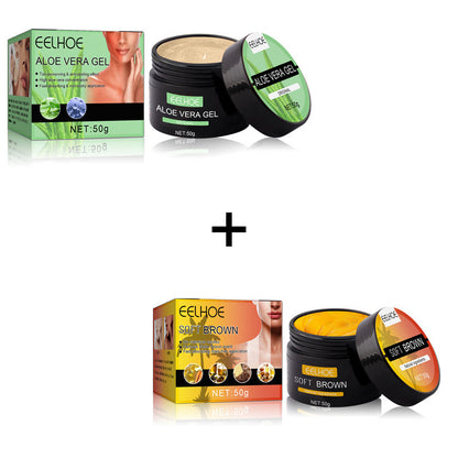 Wheat complexion tanning cream – detail of cream in open container