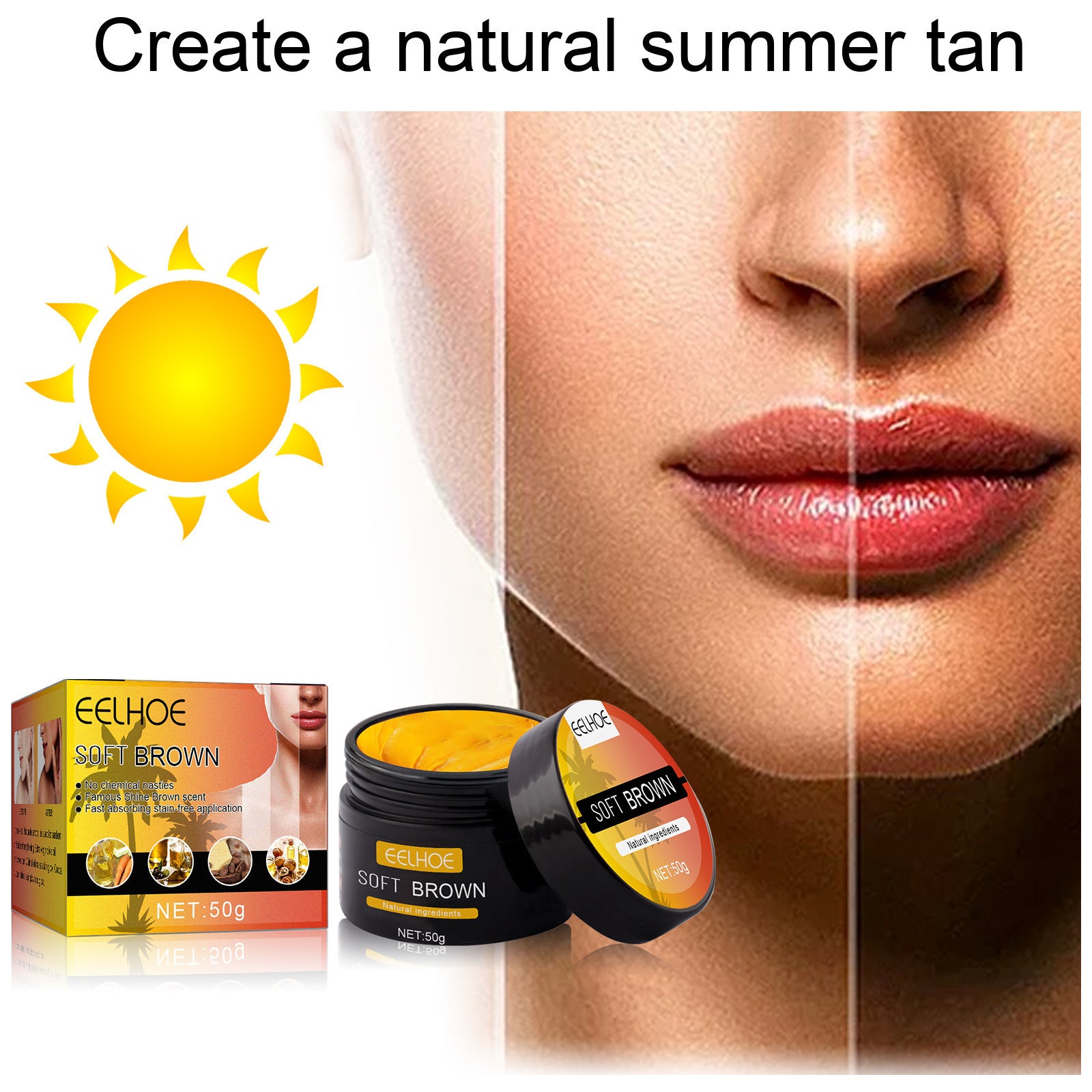 Wheat complexion tanning cream – natural wheat-tone bronze finish