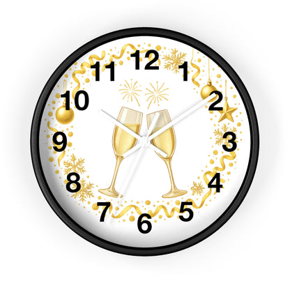 White Frame Festive Wall Clock – Modern Party Home Style

