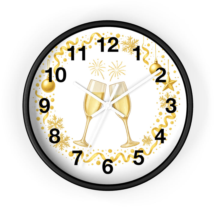 White Frame Festive Wall Clock – Modern Party Home Style

