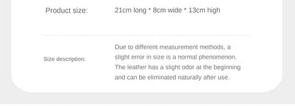 White genuine leather small handbag – organized pockets