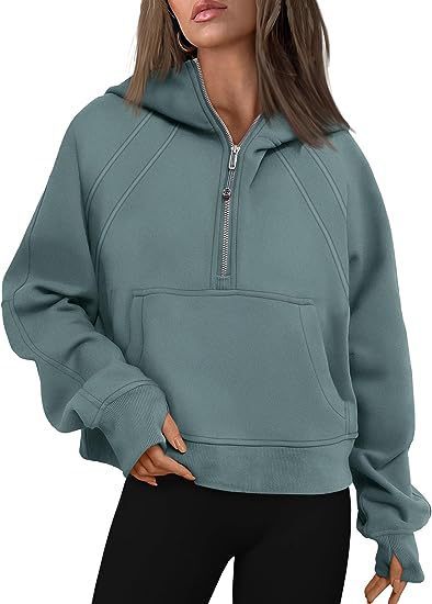 White zipper hoodie for women styled with leggings for a cozy fall outfit

