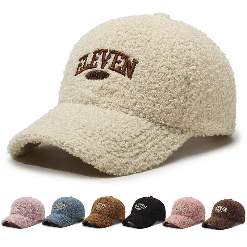 Winter Lambskin Plush Lined Windproof Adjustable