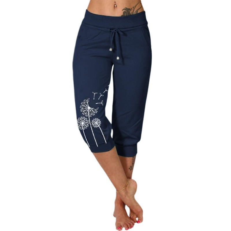 Woman’s High-Waist Lace-Up Cropped Pants – Strut Now

