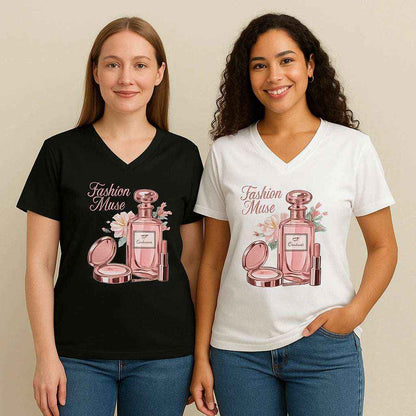 Women's Performance V-Neck T-Shirt – Stylish  Breathable