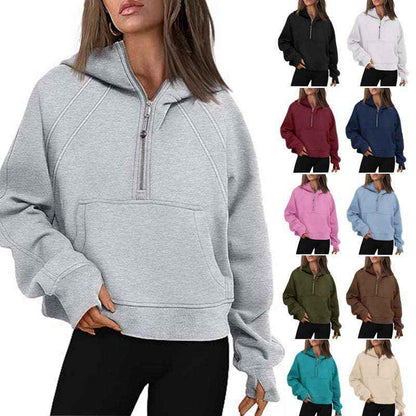 Zipper Hoodie for Women with Pockets – Warm, Loose Fit