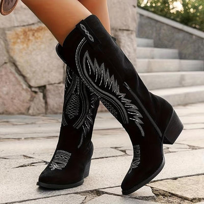 Women’s Embroidery Cowboy Boots – styled outfit festival ready