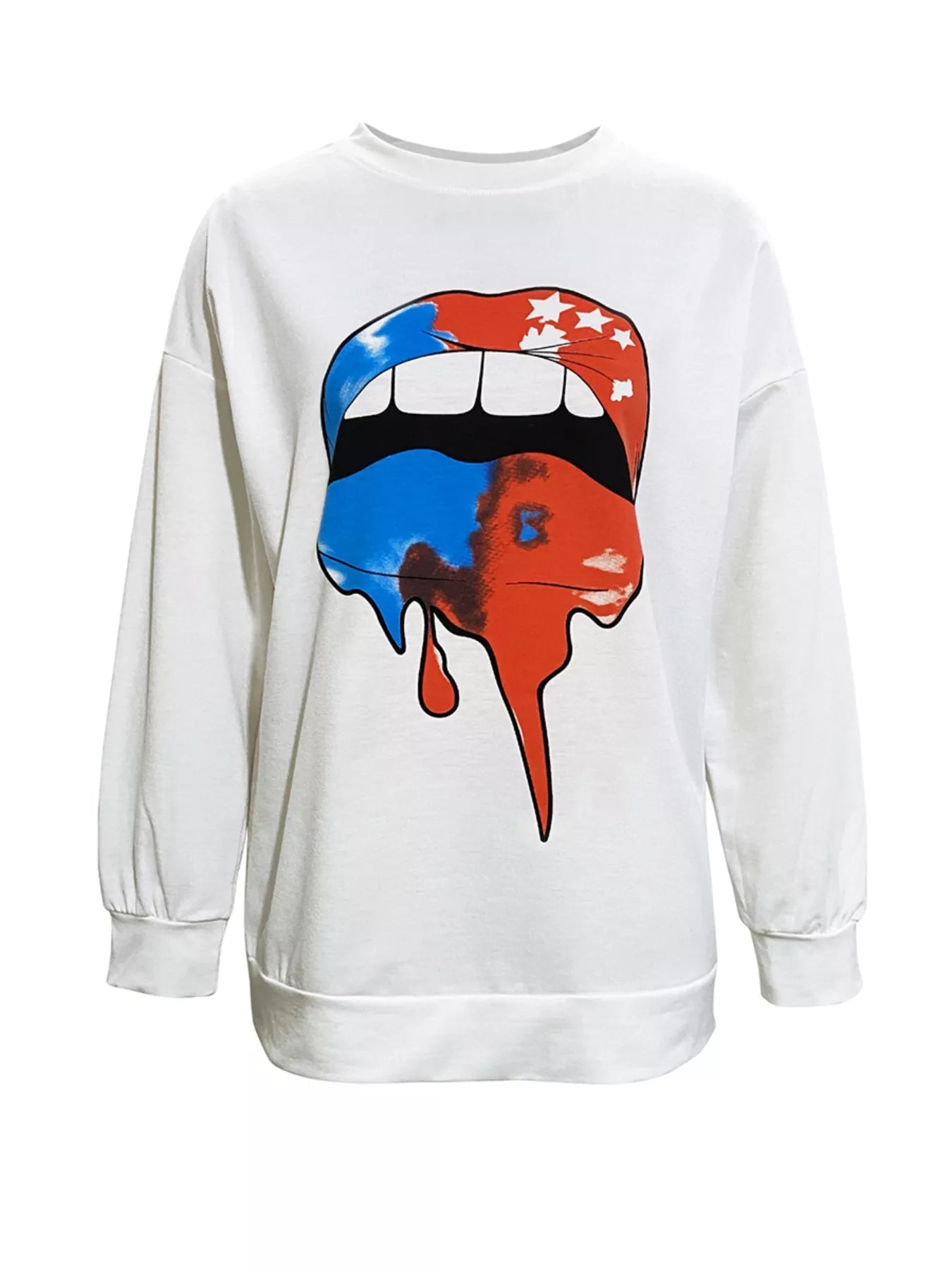 Women’s Graphic Crew Neck Drop-Shoulder T-Shirt – sleeve drop