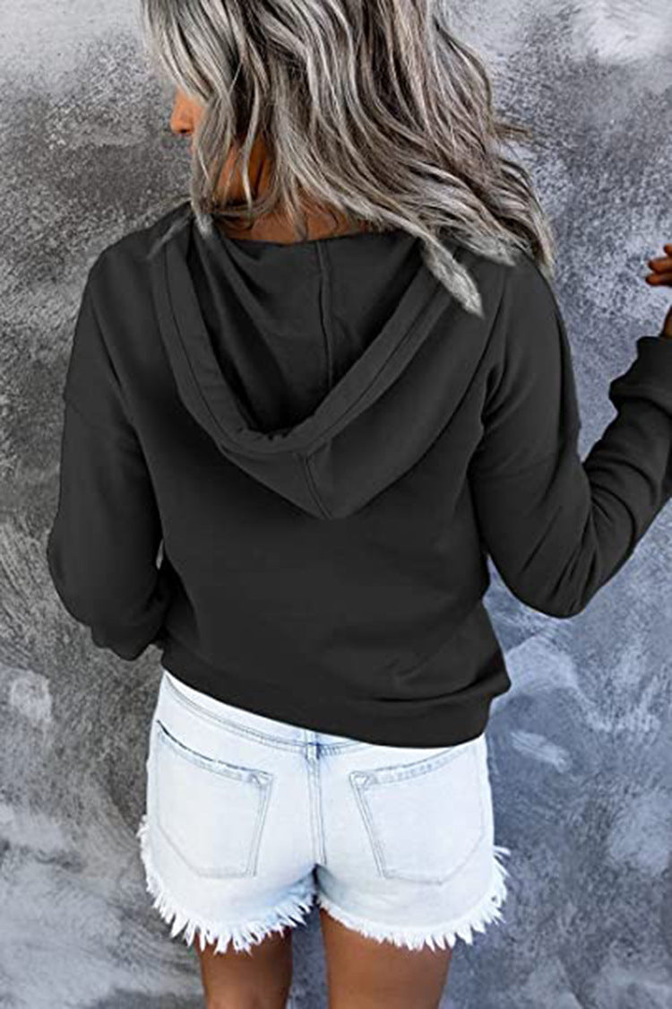 Women’s Hooded Sweatshirt – Army Green Street Style

