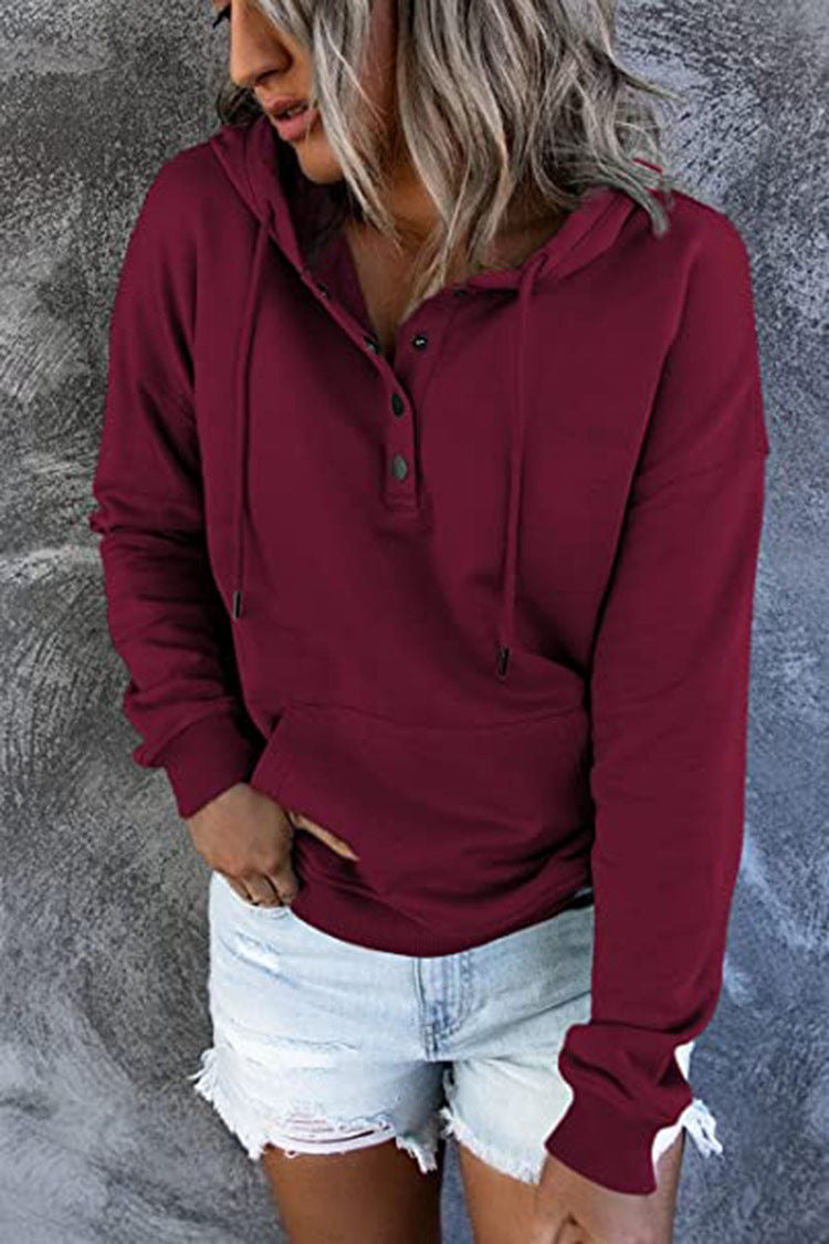 Women’s Hooded Sweatshirt – Navy Blue Lifestyle Look

