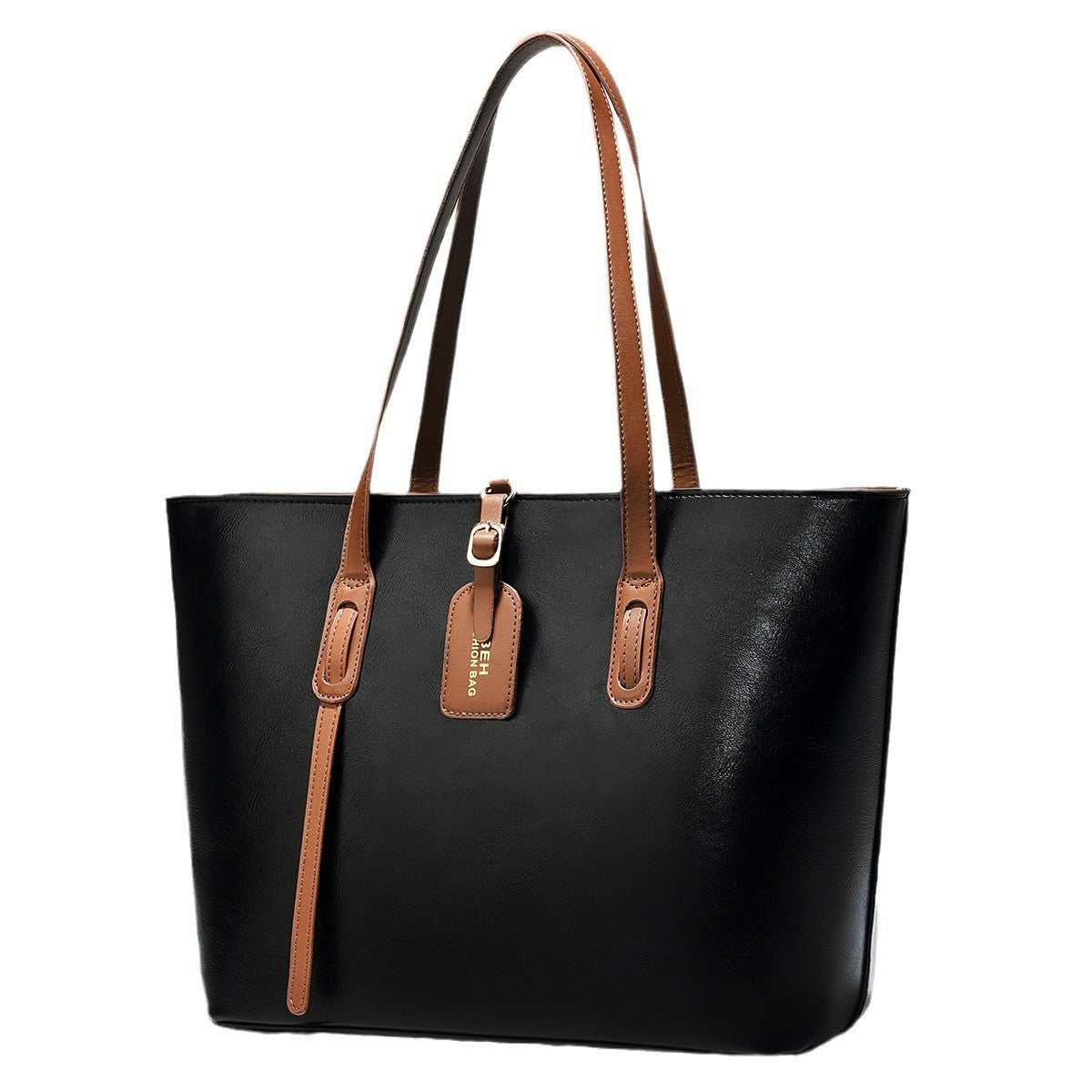 Women's Leather Pattern Shoulder Messenger Bag – black PU, work-to-weekend crossbody