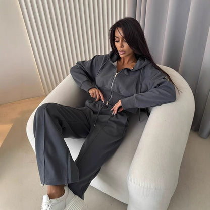 Women's Pink Cinched Hoodie Outfit – Cotton Blend Hug for Relaxed Weekends