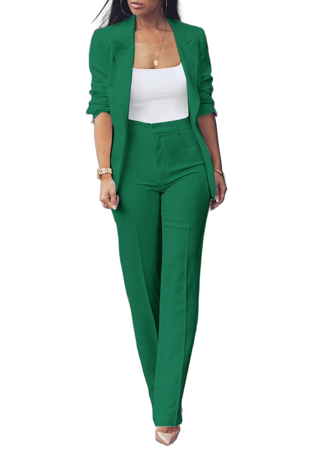 Women's Polyester Sleeveless Wide Leg Pantsuit – 3D Effects for a Tempered, Timeless Silhouette