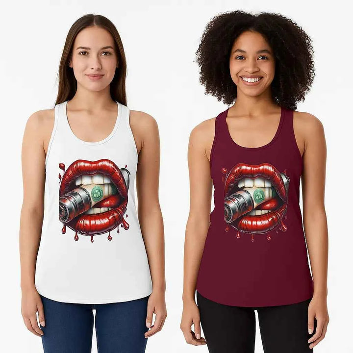 Bold Lips Tank Top – Trendy Summer Statement Wear