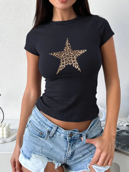 Women’s Round Neck Short Sleeve T-Shirt – Soft Stretch Everyday Tee